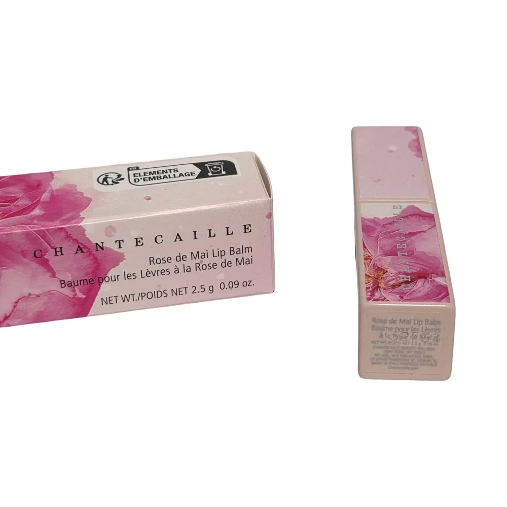 Chantecaille Rose de Mai Lip Balm 2.5g 0.09oz Pink Floral Case Made in Italy